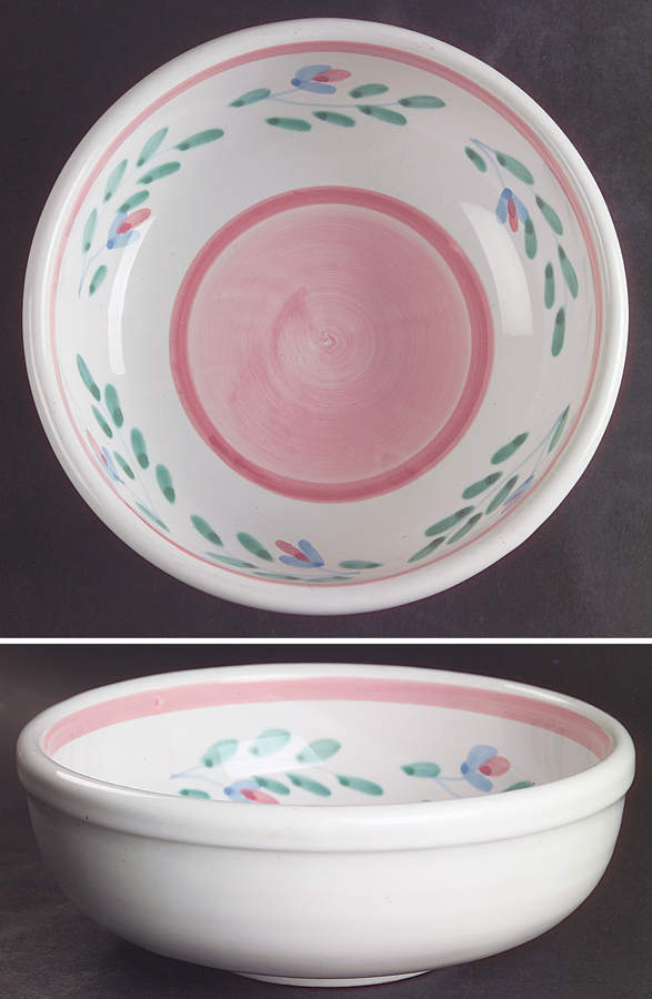 Pink Garland Coupe Cereal Bowl by Caleca-1