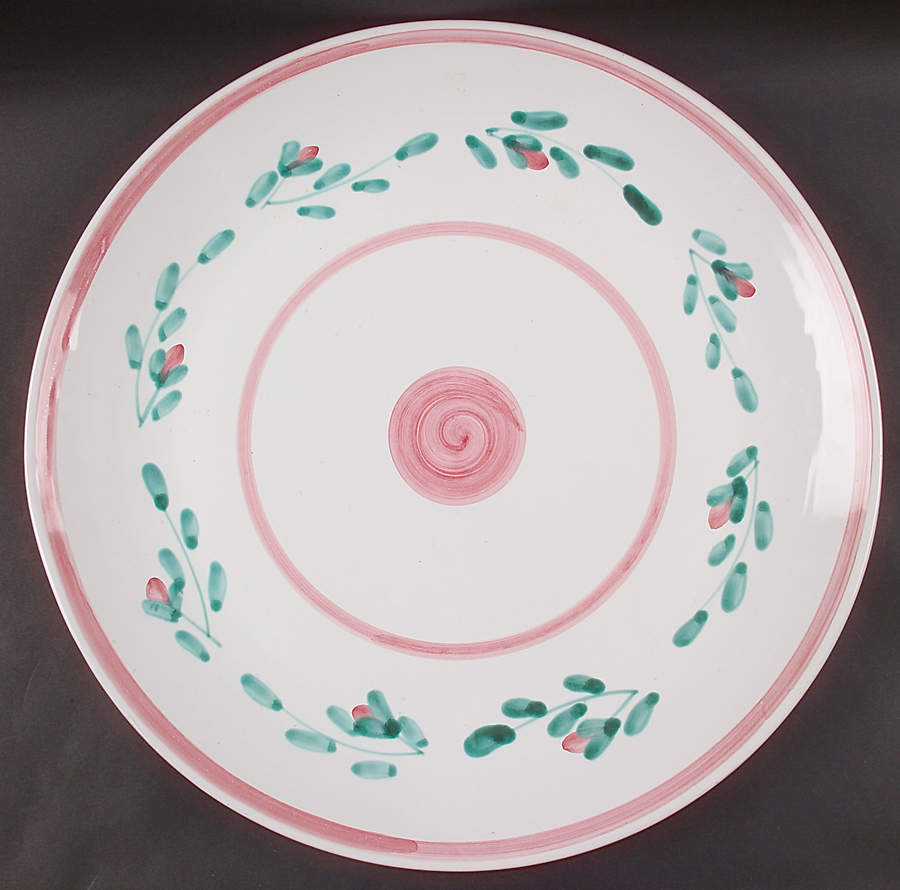 Pink Garland 17" Chop Plate (Round Platter) by Caleca-1