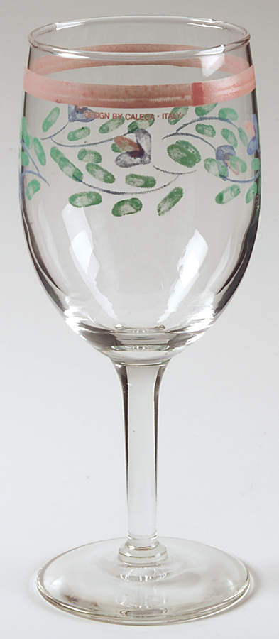 Pink Garland 8 Oz Glassware Wine by Caleca-1