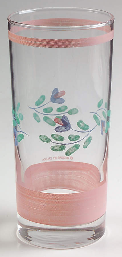 Pink Garland 12 Oz Glassware Tumbler by Caleca-1