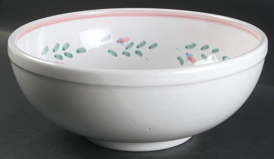 Pink Garland 12" Large Salad Serving Bowl by Caleca-1
