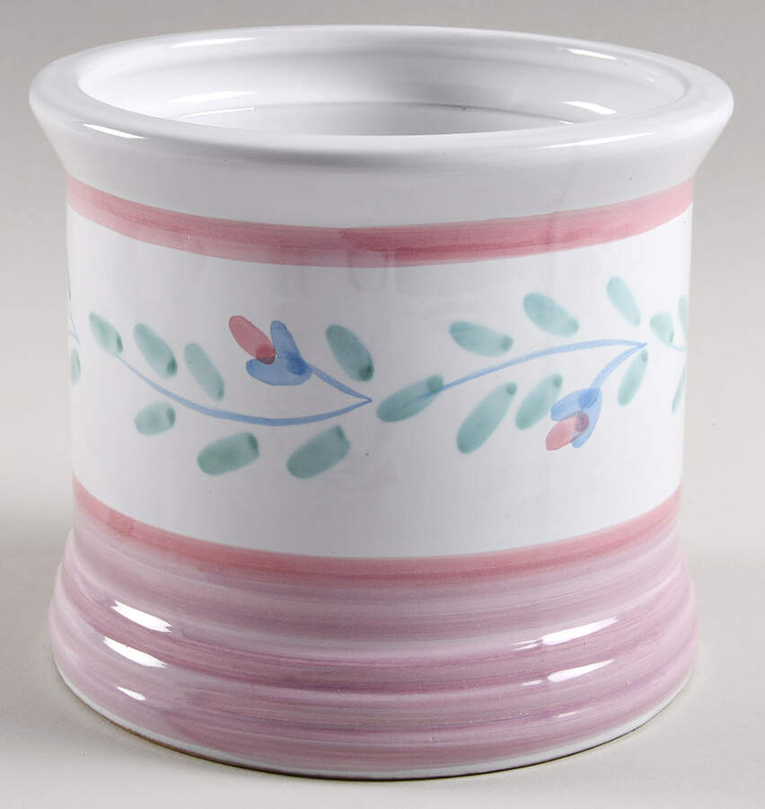 Pink Garland Large Canister No Lid by Caleca-1