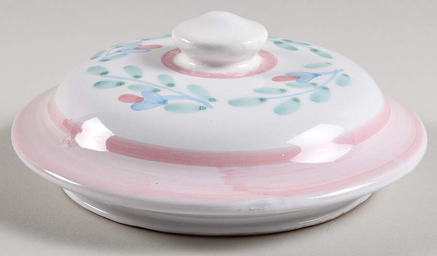 Pink Garland Lid for Large Canister by Caleca-1