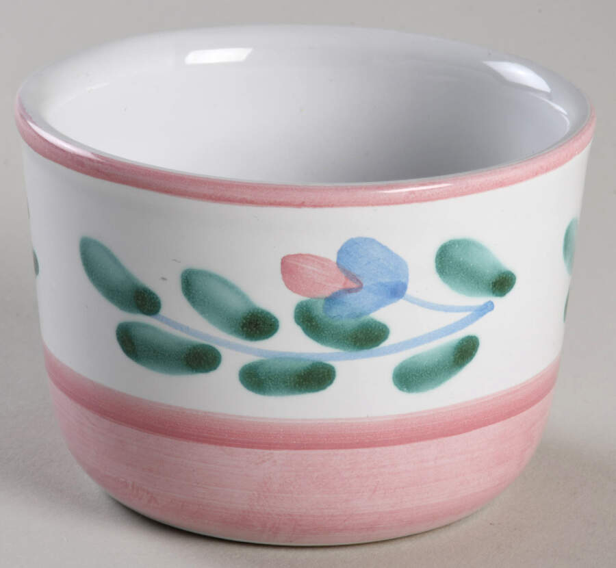 Pink Garland Custard Cup by Caleca-1