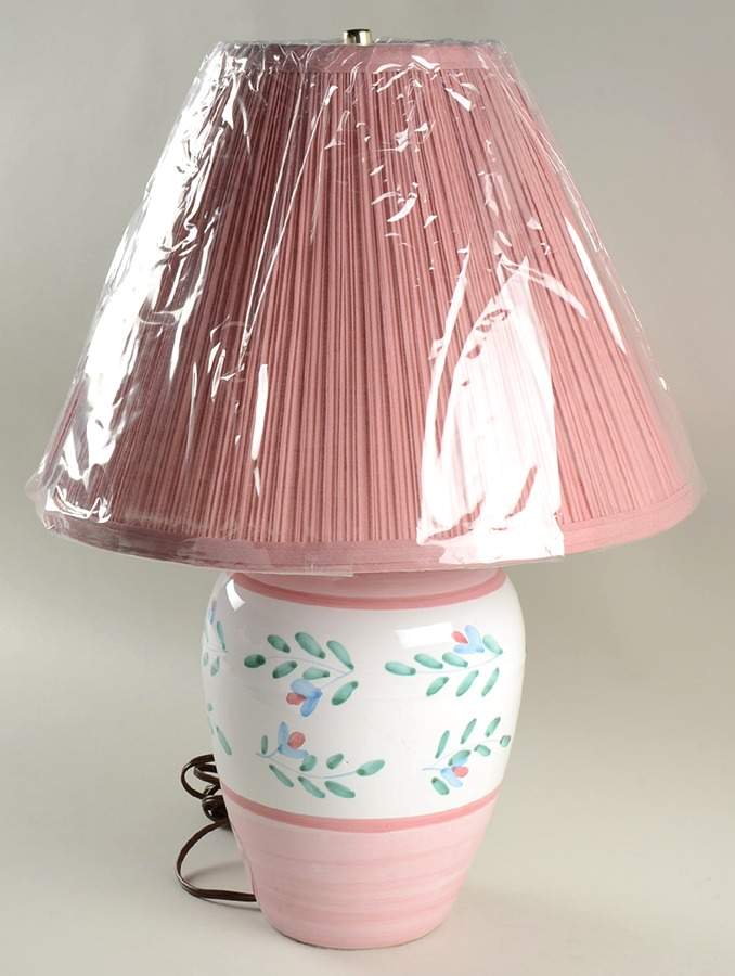 Pink Garland 20" Electric Lamp & Shade by Caleca-1