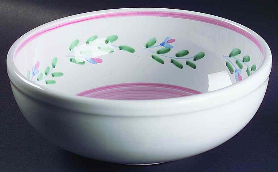 Pink Garland 10" Large Salad Serving Bowl by Caleca-1