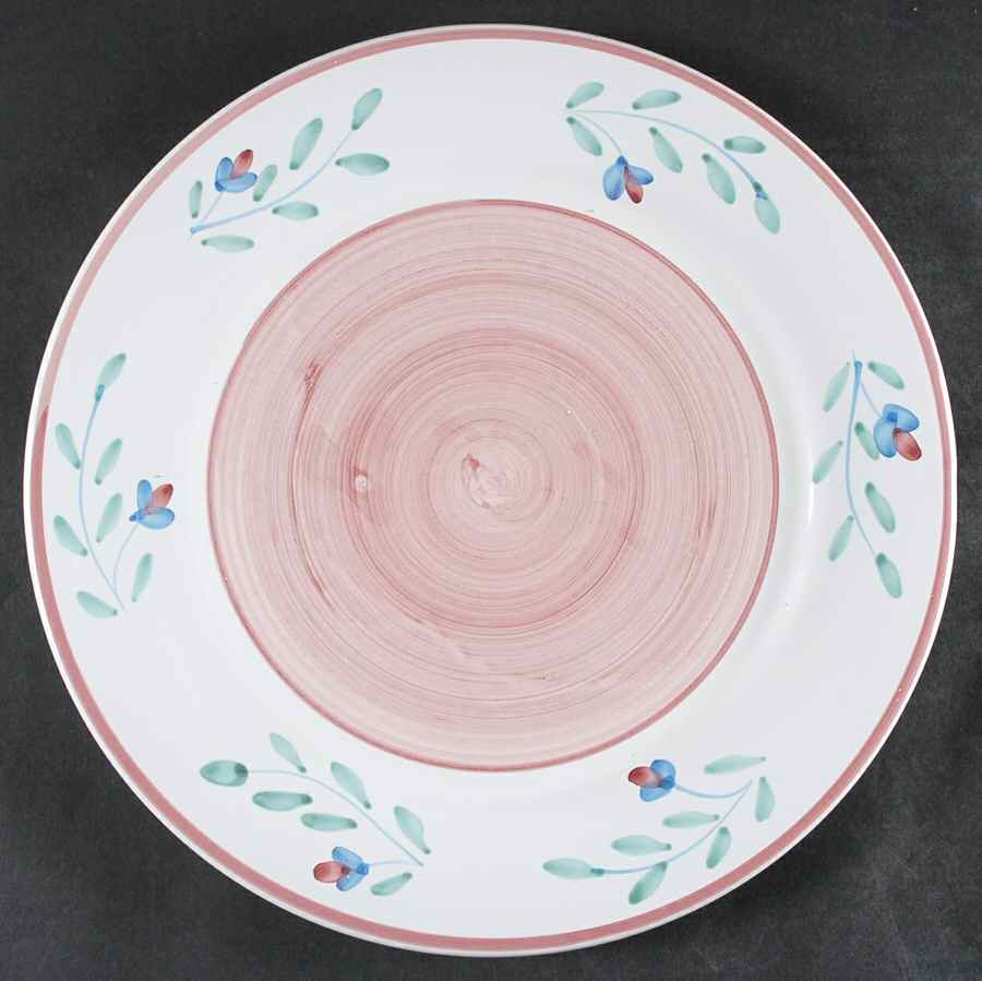 Pink Garland Service Plate (Charger) by Caleca-1