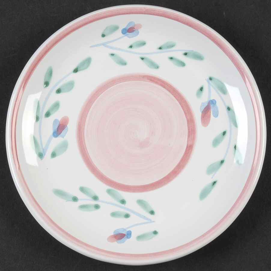 Pink Garland Bread & Butter Plate by Caleca-1