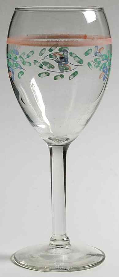 Pink Garland 10 Oz Glassware Goblet by Caleca-1