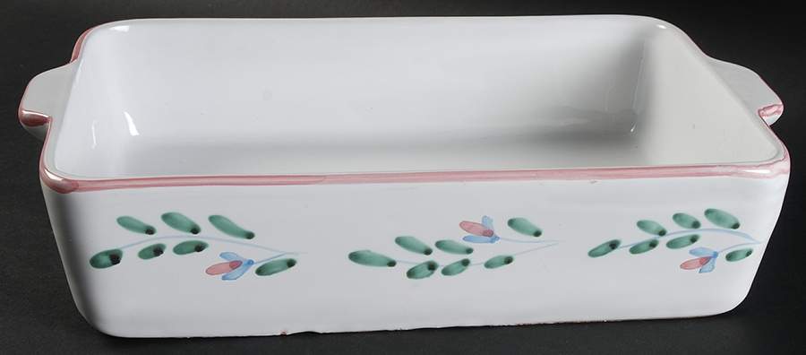 Pink Garland 12" Rectangular Baker by Caleca-1