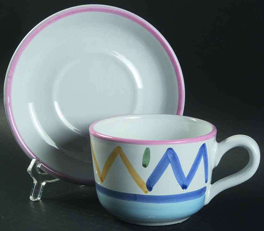 Sole Oversized Cup & Saucer Set by Caleca-1