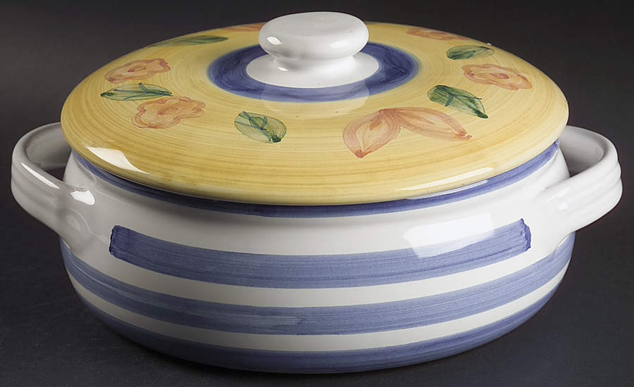 Sorrento 2 Qt Round Covered Casserole by Caleca-1