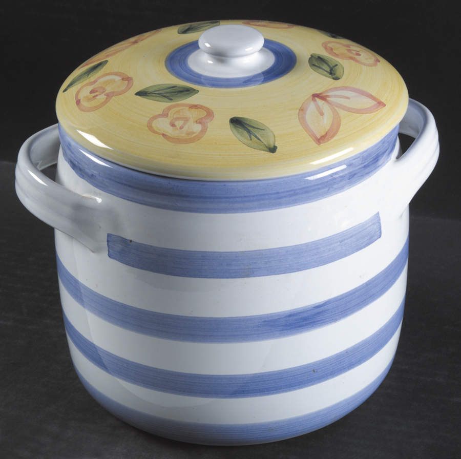 Sorrento Bean Pot & Lid by Caleca-1
