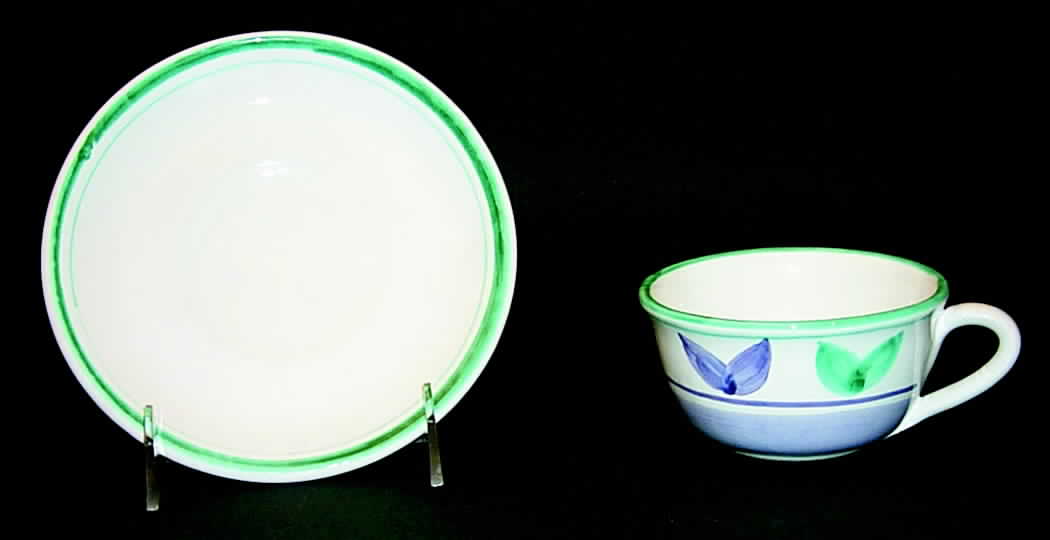 Violetta Flat Cup & Saucer Set by Caleca-1