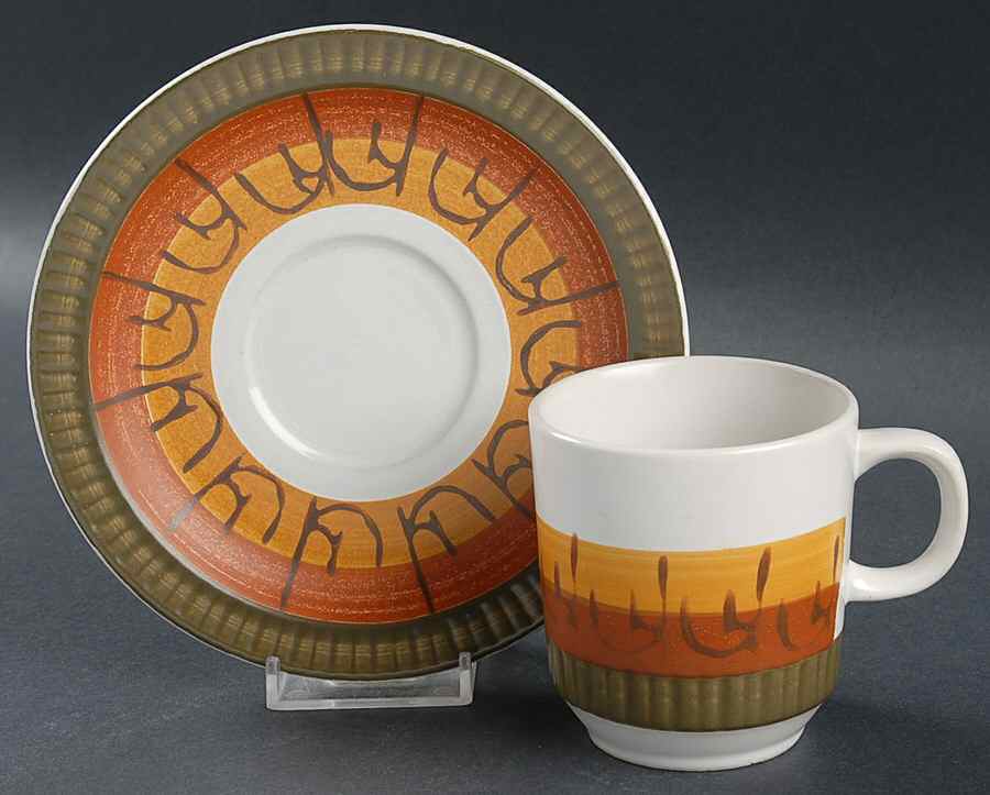 Galaxy Flat Cup & Saucer Set by Casual Ceram-1