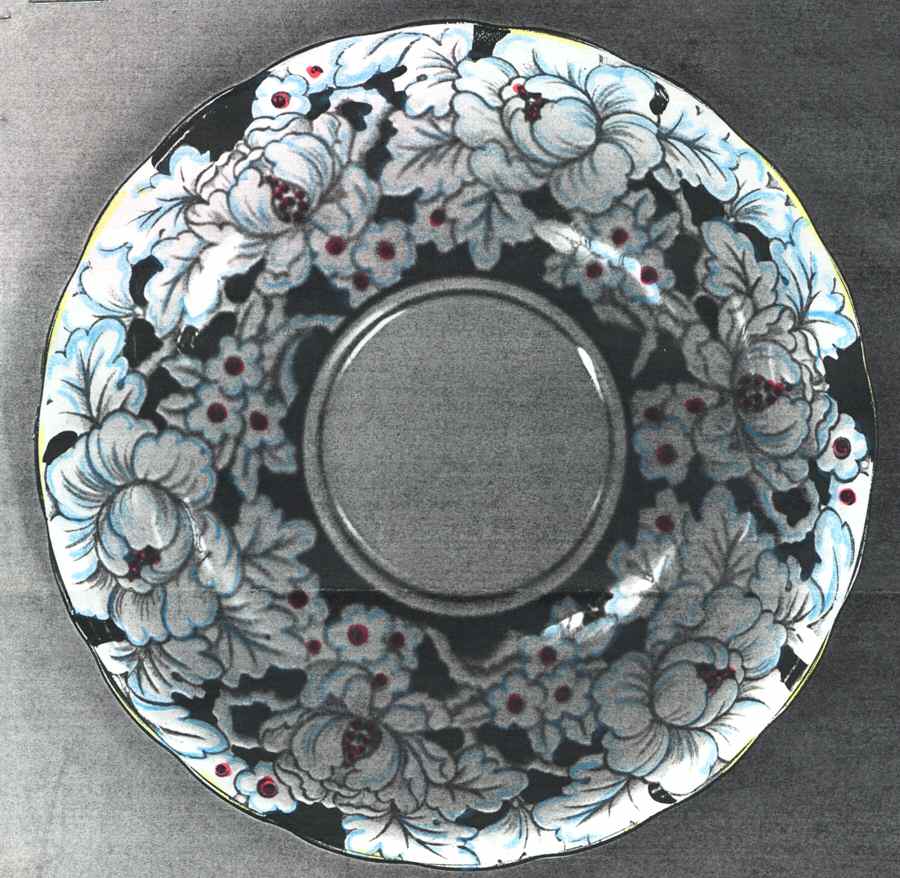 Peony Saucer by Cartwright & Edwards-1