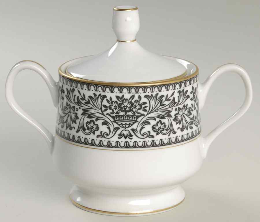 Castile Sugar Bowl & Lid by Carriage House-1