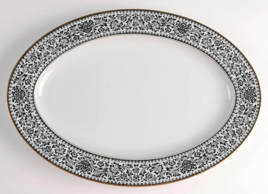 Castile 14" Oval Serving Platter by Carriage House-1