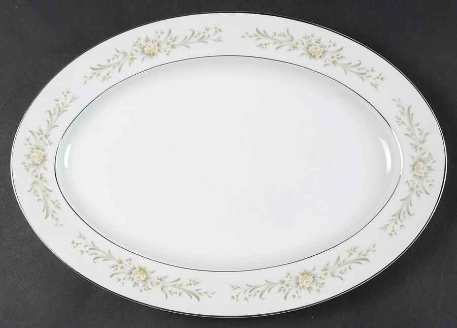 Eloquence 14" Oval Serving Platter by Carriage House-1