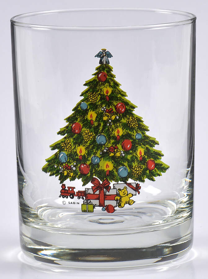 Christmas 10 Oz Glassware Old Fashioned by Carlton (Japan)-1