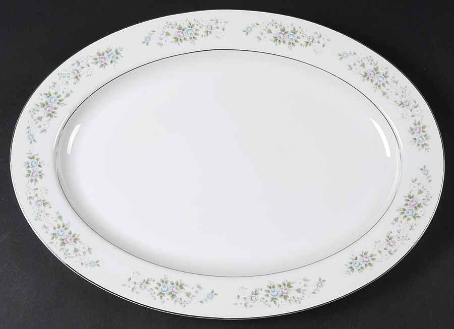 Corsage 16" Oval Serving Platter by Carlton (Japan)-1