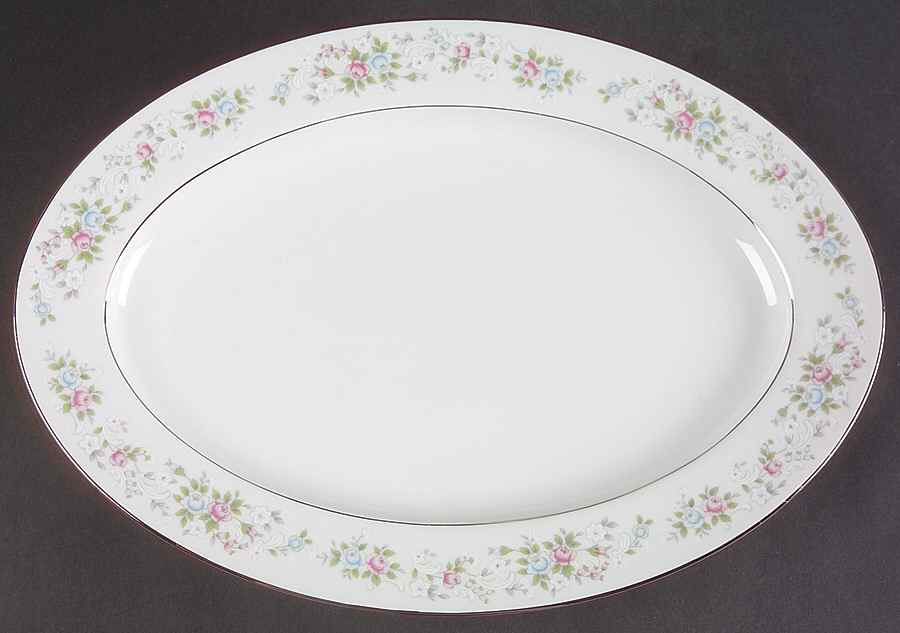 Corsage 14" Oval Serving Platter by Carlton (Japan)-1