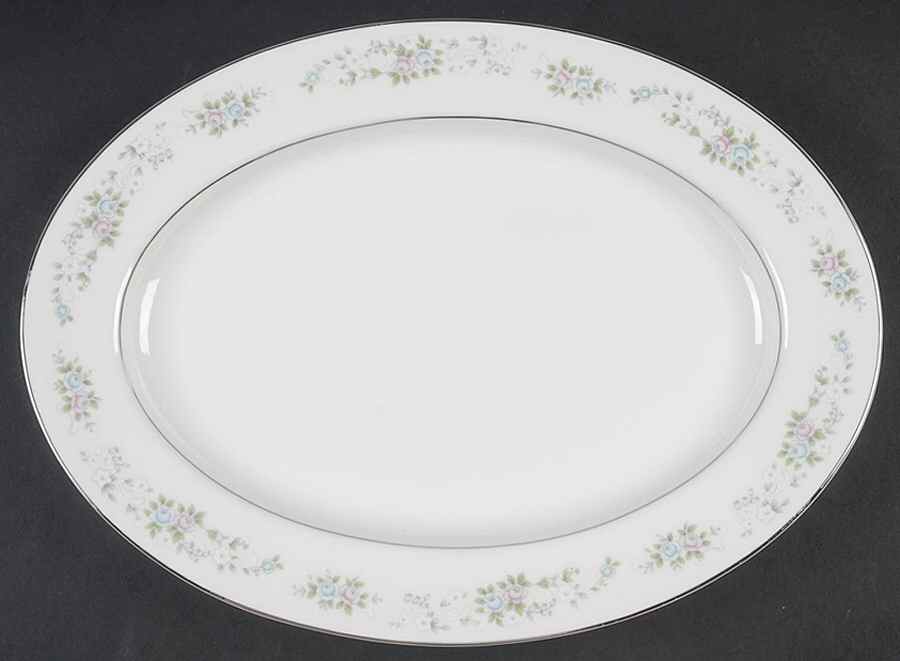 Corsage 12" Oval Serving Platter by Carlton (Japan)-1