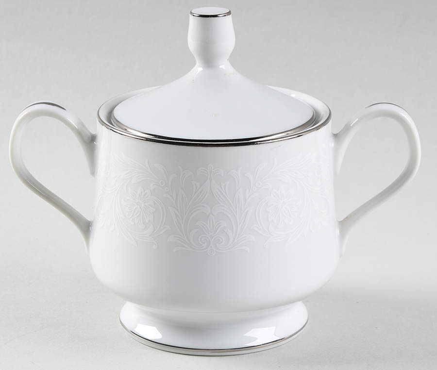 Plymouth Sugar Bowl & Lid by Carlton (Japan)-1