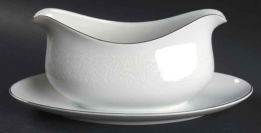 Plymouth Gravy Boat with Attached Underplate by Carlton (Japan)-1