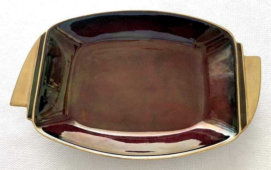 Rouge Royale 9" Rectangular Vegetable Bowl by Carlton Ware (England)-1