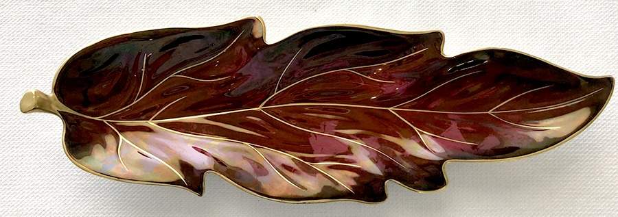 Rouge Royale 14" Leaf Dish by Carlton Ware (England)-1