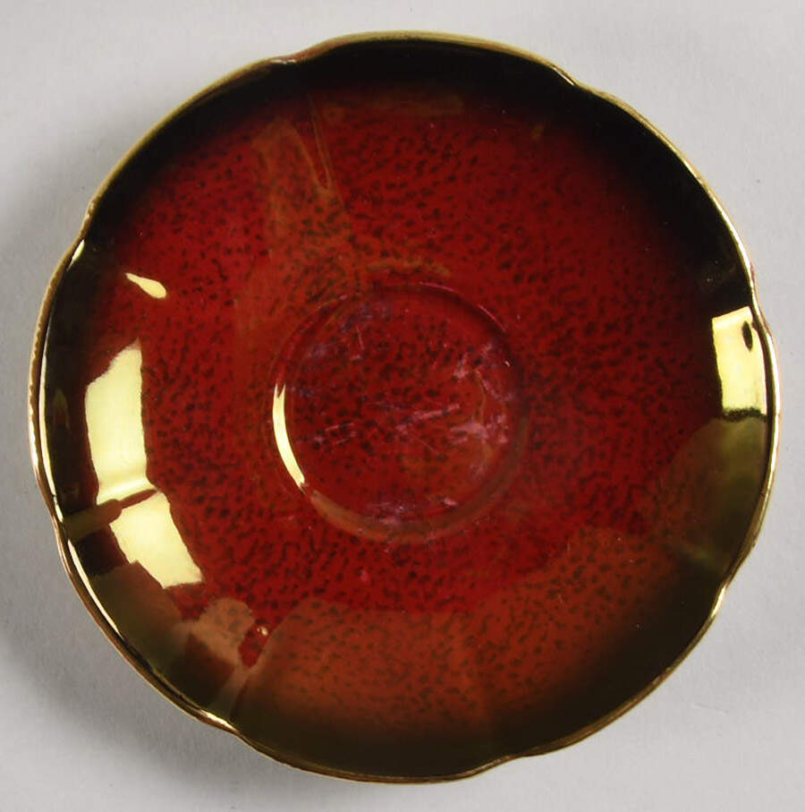 Rouge Royale Saucer for Footed Demitasse Cup by Carlton Ware (England)-1