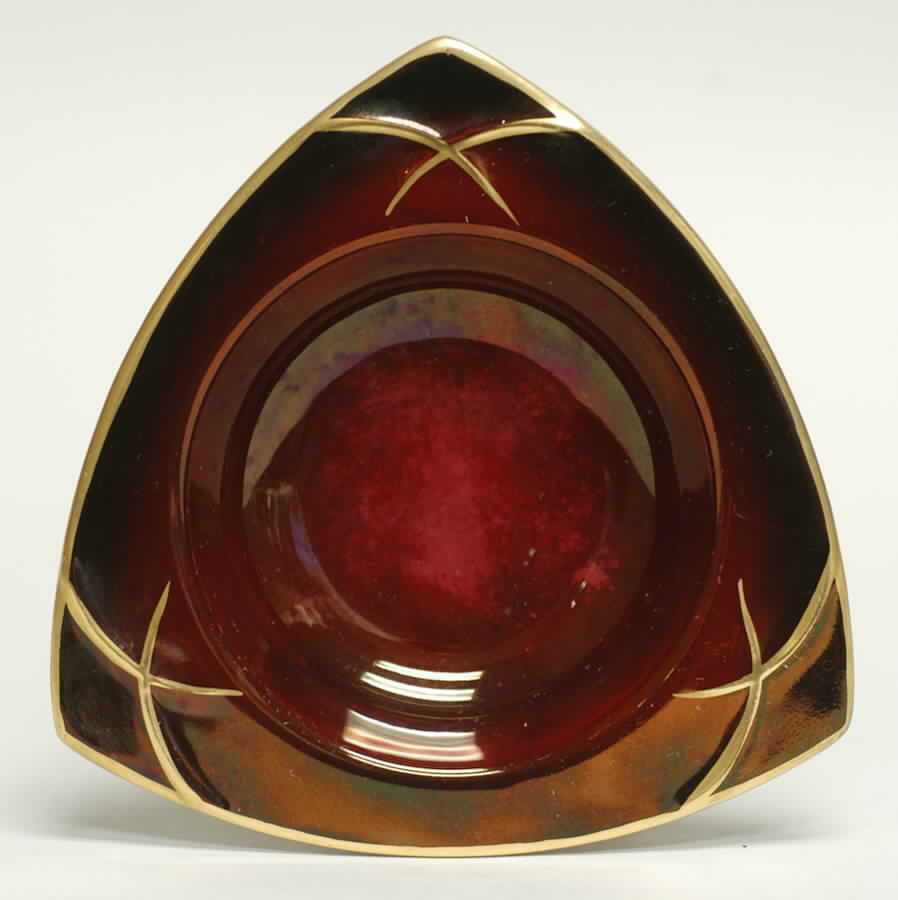 Rouge Royale 4" Triangular Nut Dish by Carlton Ware (England)-1