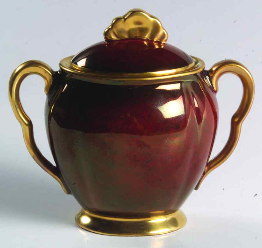 Rouge Royale Sugar Bowl & Lid by Carlton Ware (England)-1