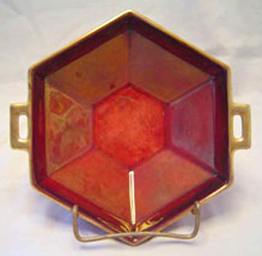 Rouge Royale 2 Handle Bon Bon by Carlton Ware (England)-1