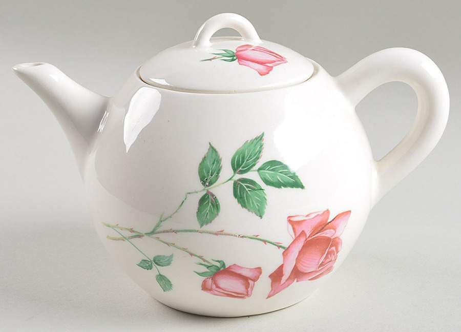 Bermuda Rose (No Trim) Teapot & Lid by Canonsburg-1
