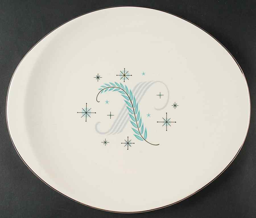 Blue Heaven 13" Oval Serving Platter by Canonsburg-1