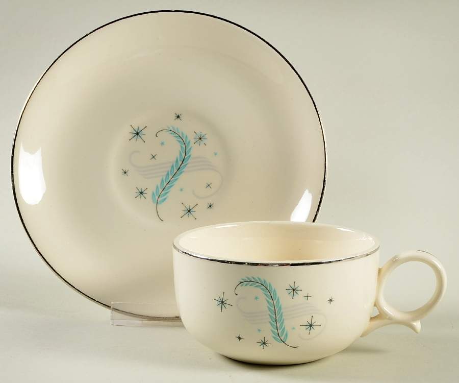 Blue Heaven Flat Cup & Saucer Set by Canonsburg-1