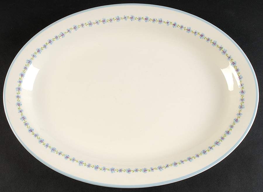 Bonnie Blue 15" Oval Serving Platter by Canonsburg-1