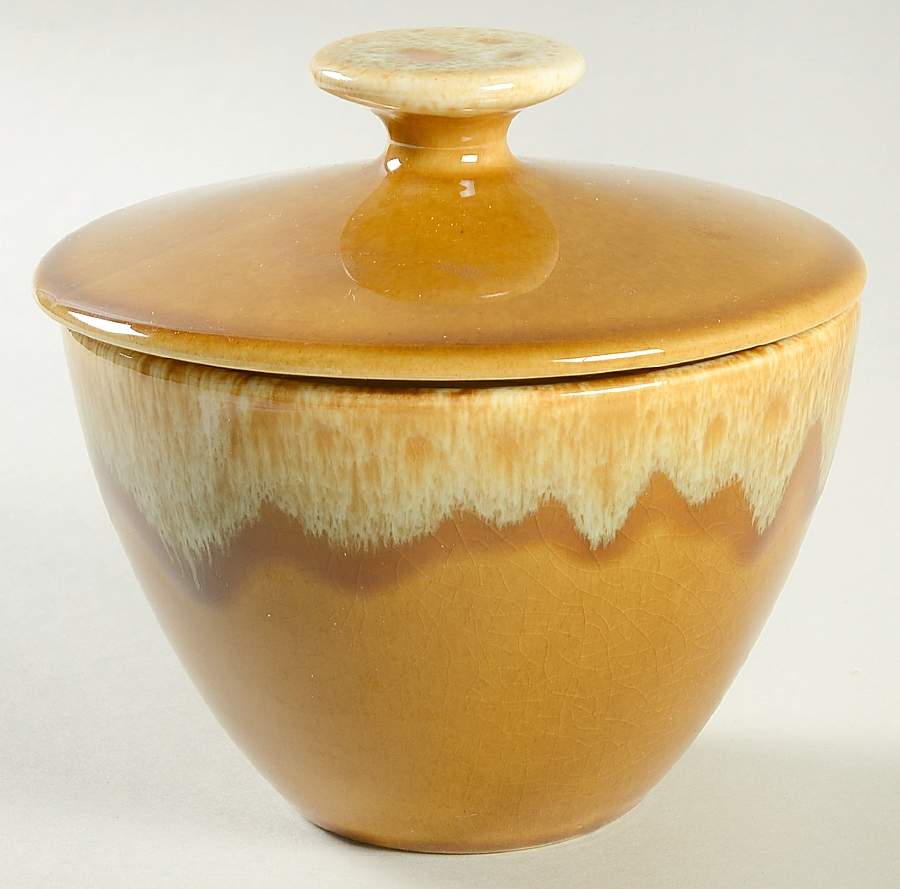 Butterscotch Sugar Bowl & Lid by Canonsburg-1