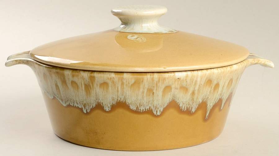 Butterscotch Round Covered Vegetable by Canonsburg-1