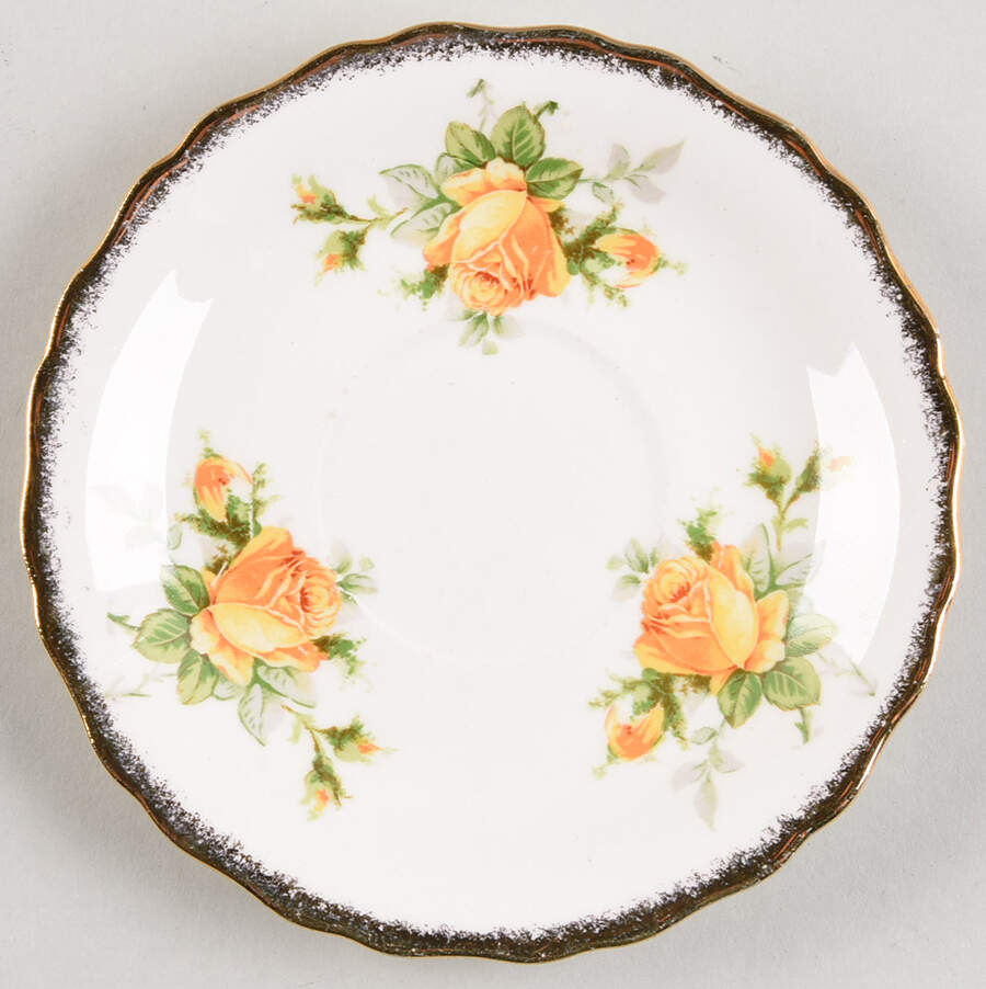 Yellow T Rose Saucer by Canonsburg-1