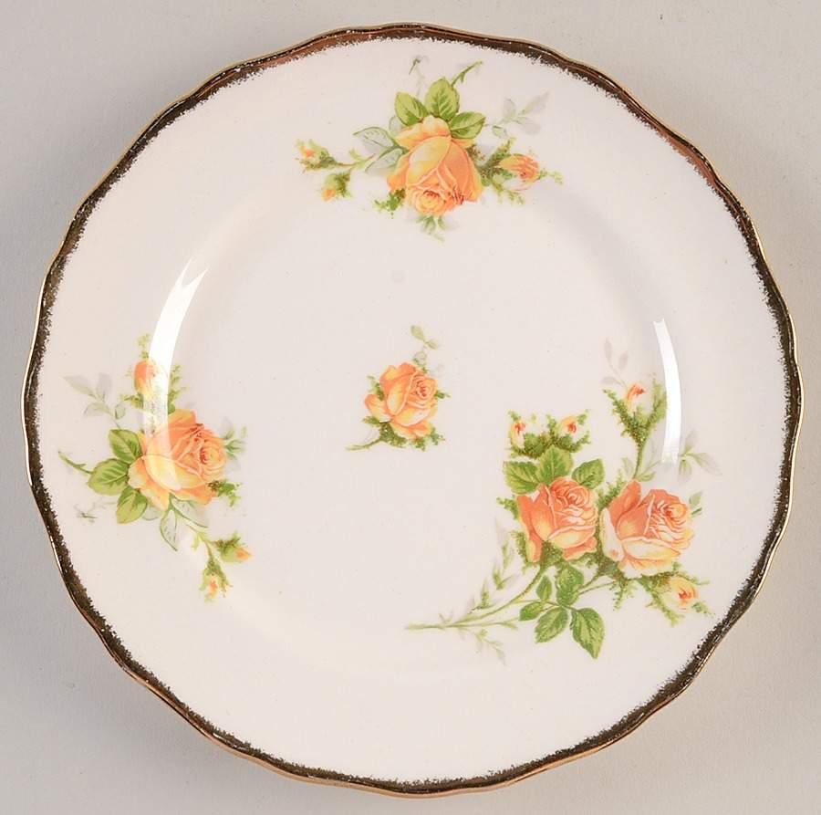 Yellow T Rose Salad Plate by Canonsburg-1