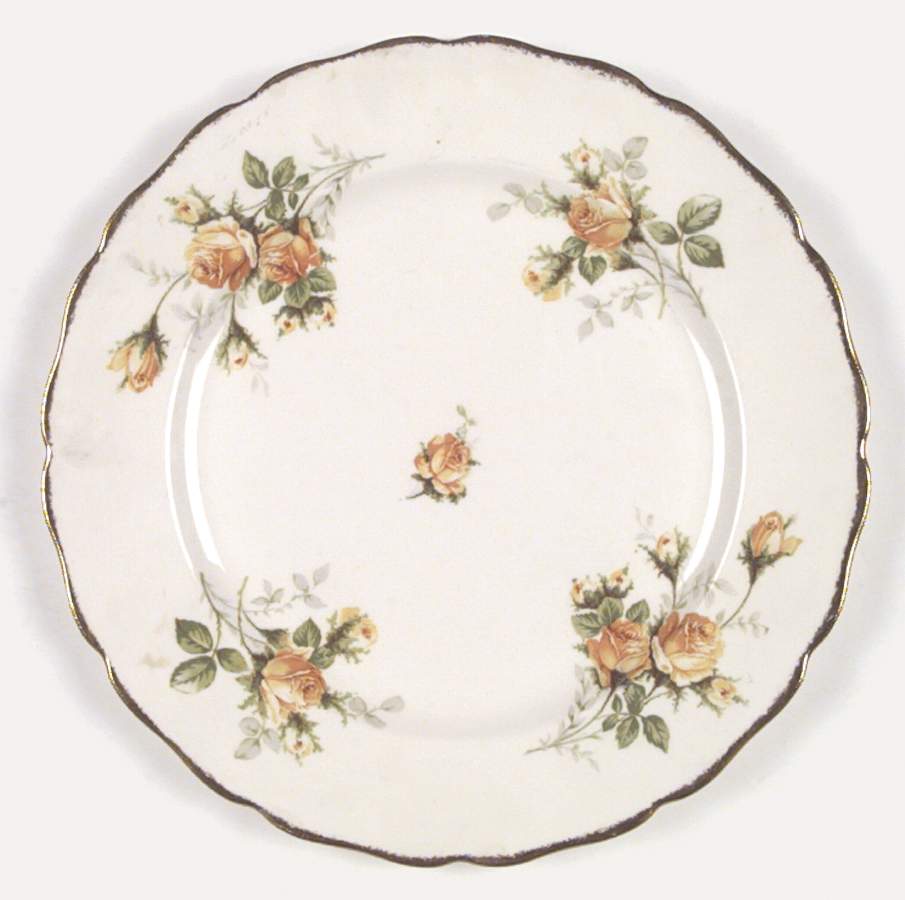 Yellow T Rose Dinner Plate by Canonsburg-1