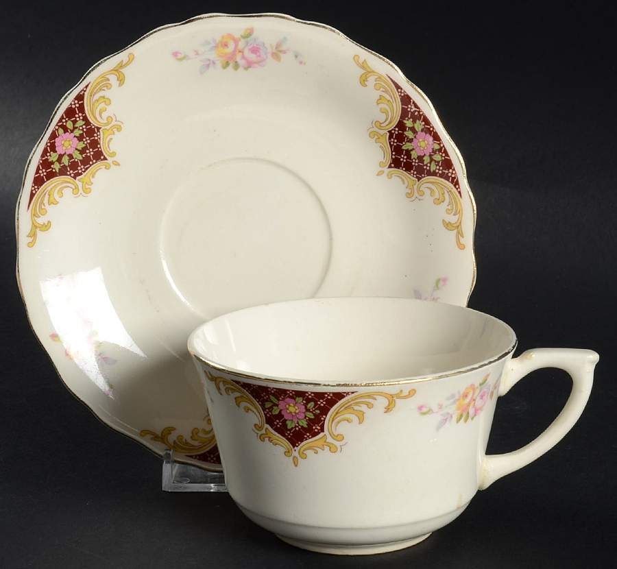 CAN17 Flat Cup & Saucer Set by Canonsburg-1
