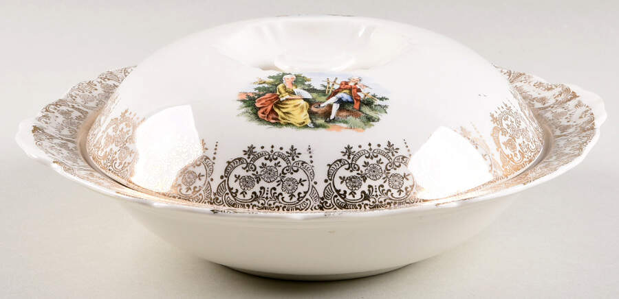 Empress Chantilly Round Covered Vegetable by Canonsburg-1