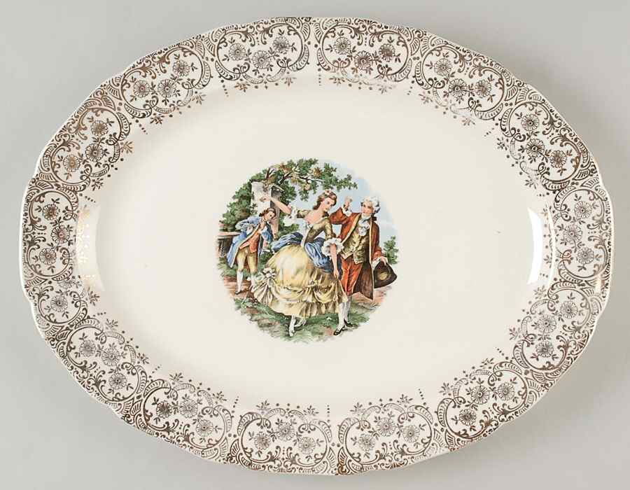Empress Chantilly 13" Oval Serving Platter by Canonsburg-1