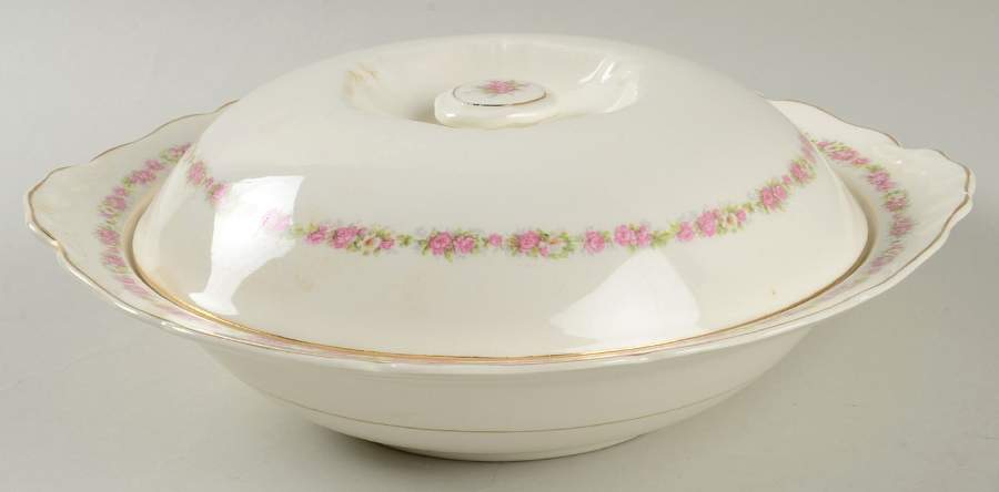 First Love (Solid Gold Trim) Round Covered Vegetable by Canonsburg-1
