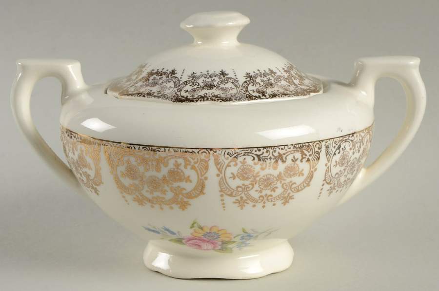 Golden Fragrance Sugar Bowl & Lid by Canonsburg-1
