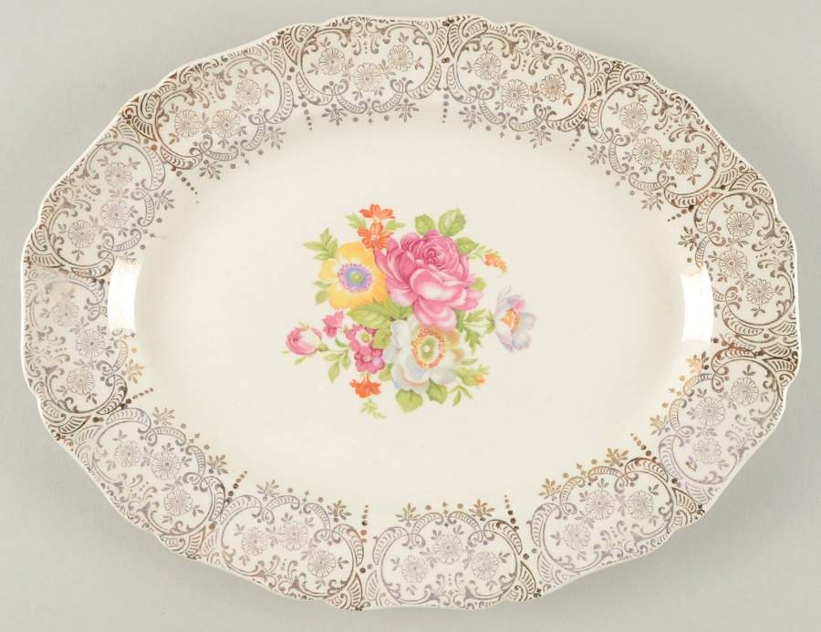 Golden Fragrance 11" Oval Serving Platter by Canonsburg-1